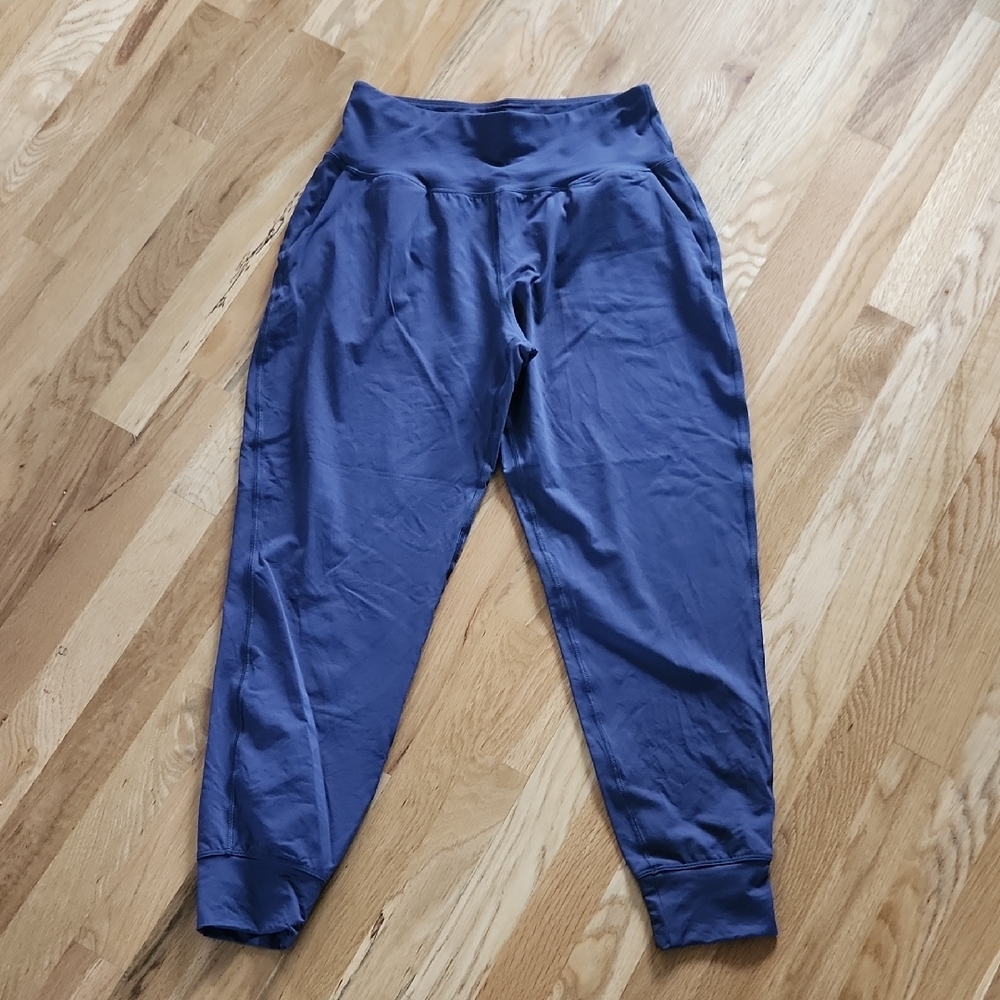 Under Armour Purple and Gray Track Pants with Tapered Leg and Elastic Waistband